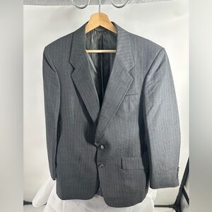 Vintage Christian Dior gray pinstriped blazer